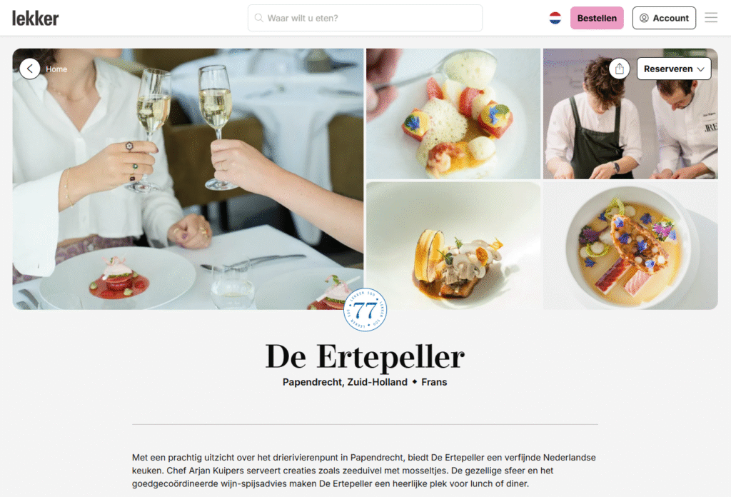 Restaurant De Ertepeller Papendrecht – Lekker 500 2026